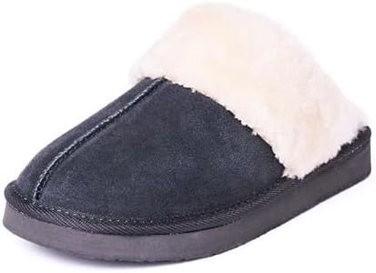 Minnetonka Women's Chesney Suede Scuff Slippers 10 M Charcoal