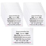 100 Pcs Inspirational Gifts for Girls Women Travel Cheer Makeup Bag Bulk Loved Quotes Cosmetic Bags with Zipper Thank You Encouragement Birthday Gift Bag for Nurse Teacher Friend (You are Braver)