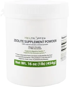 Zeolite Powder | Dietary Supplement 1 Pound - 454 g | Detox | Clinoptilolite 94+-3% | Activated | Natural Mineral Dust | Ultra FINE Less-Than 2 µm | Heiltropfen®