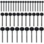 TOAOB 300pcs Mini Black Glass Eyes Kits Craft Eyes 2mm 3mm 4mm for Doll Making Needle Felting Crafts