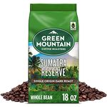 Green Mountain Coffee Roasters, Sumatra Reserve, Fair Trade, Organic, Single Origin, Whole Bean, 18oz Bag, 1 Count