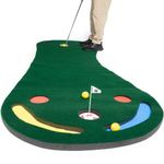 Abco Tech Golf Putting Green Grassroots Mat - 9ft x 3ft - Outdoor and Indoor Use - Perfect for Practicing and Training - Includes Free 3 Yellow Golf Balls