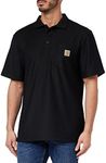 Carhartt Men's Contractors Work Pocket Polo Original Fit,Black,Large