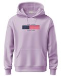 ADRO Hoodies for Men, 320 GSM Soft Cotton Hoodie Fabric, Long Lasting Printed Hoodies for Winter | Mens Hoodies | Sweatshirt for Men|H24-FLAG-PU-L Lavender