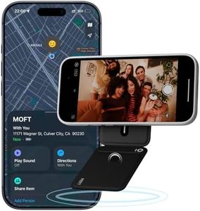 MOFT Magnetic Selfie Stick Phone Tripod with Capture Button, MagSafe Trackable Tripod Wallet with Apple Find My for iPhone 12-17 Series, Pocket Phone Tripod Stand for Vlogging & Selfies, Jet Black