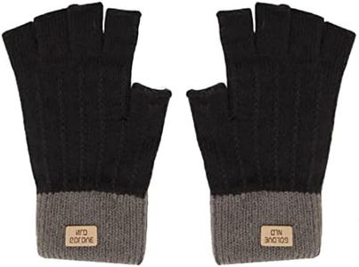 Winter Gloves Women Touchscreen Warm Cold Weather Gloves Ladies (black,fingerless)