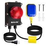 Sump Pump Alarm,Sekelo High Water Alarm with 10ft Level Float Switch,110dB Loud Alarm and High Brightness LED Indicator ,IP67 Indoor/Outdoor Use,Ideal for Septic Sump Pump Pond Water Tank