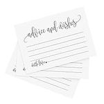 Bliss Collections Advice and Wishes Cards, Pack of 50 Classic Cards, 4 x 6 Uncoated, Heavyweight Card Stock for Weddings, Wedding Receptions, Bridal Showers and Essential Wedding Decorations