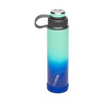 EcoVessel Stainless Steel Water Bottle with Insulated Dual Lid, Insulated Water Bottle with Strainer and Silicone Bottle Bumper, Coffee Mug – 24oz (Galactic Ocean)