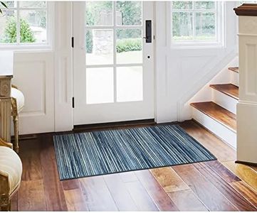 Liora Manne Marina Stripes China Blue Indoor Outdoor Area Rug, 2'7" x 4'3"