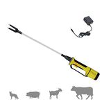 VETPLUS Rechargeable Livestock Prod for Cattle, Cow, Dog, Hog, Goat, and Sheep. with LED Torch Light, Equipped with 28.5" Flexible Shaft. Total Length 38.5"