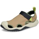 Crocs Men's Swiftwater Mesh Deck Sandals, Sepia, 9