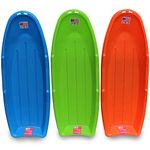 Flexible Flyer Lightning Snow Sleds for Kids & Adults. Plastic Toboggan Sand Slider 48” 3-Pack