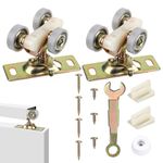 Sliding Pocket Door Hardware Kit, Sliding Door Top Hanger Rollers Wheels for 1-3/8 Inch Thick Doors, Johnson Part 1125 & 1500 Hardware Compatible with 100, 134F, 138F, 2610F Series