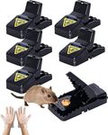 DANIQ Mouse Trap, 6 Pack Reusable Snap Mice Traps That Work,Rodent Killer Easy to Bait, Fast, Effective and Extremely Sensitive Rodent Catcher.