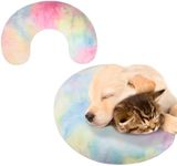 SyChien Dog Neck Pillow, Dog Cat Calming Pillow Soft, Fluffy Cozy Pet Body Pillow,Anxiety Relief Pillow for Joint Relief Sleeping Improve