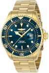 INVICTA Men's Pro Diver Quartz Diving Watch with Stainless-Steel Strap, Gold, 22 (Model: 23388)