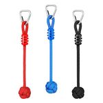 Rainbow Craft Ninja Line Ninja Fists Holds - Kids Backyard Swing Climbing Accessories for Ninja Obstacle Course - 3pc Ninjaline Monkey Fists