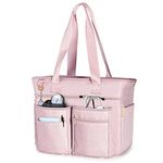 Fasrom Nurse Tote Bag for Work Nurses with Laptop Sleeve, Home Health Clinical Bag for Nursing Students and Medical Assistant, Pink (Patent Pending)