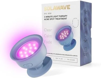 Solawave Bye Acne | Blue & Red Light Therapy Device for Face & Body | LED Face Wand Reduces Appearance of Redness, Pimples, Zits, & Blemishes | Calms Inflammation | 3-Min Treatment | Easy to Use