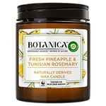 Botanica by Air Wick Air Freshener Naturally Derived Wax Candle Fresh Pineapple & Tunisian Rosemary 205 g