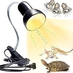 IOOTSEA Reptile Aquarium Heat Lamp Turtle Lights Clip, 3 Bulbs (50W) Basking Lamp Adjustable Holder, Pet Heating Light Lamp for Reptile Turtle Lizard Snake (Classic lampshade)