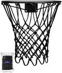 XXXYYY Black Basketball Net Outdoor Heavy Duty, 2022 Newest Professional On-Court Quality [6.88Ounce], Fits Outdoor Standard Size Hoop, All Weather Anti Whip-12 Loops