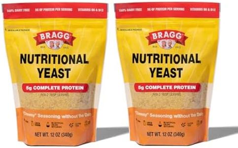 Bragg Premium Nutritional Yeast Seasoning - Vegan, Gluten Free – Good Source of Protein & Vitamins – Nutritious Savory Parmesan Cheese Substitute (12 Ounce (Pack of 2), Original)