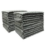 Uboxes MOVEBLKTEX24 Moving Blankets Boxes, Gray, Textile-Pack of 24