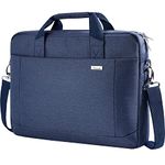 Voova Laptop Bag Case 17 17.3 Inch Computer Sleeve Messenger Bag with Shoulder Strap Expandable Waterproof Large Capacity Business Briefcase for Work Travel Fit 17-18 Inch Laptop, Men Women-Blue