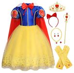 AmzBarley Princess Dress Girls Halloween Costume Princess Dress up Accessories for Little Girls for 5-6 Years