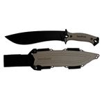 Kershaw Camp 10 - Tan Machete, Fixed Blade Knife, 10-in. 65Mn Carbon Steel Blade Includes Sheath, Camp Series Machete, Outdoor and Survival Tool