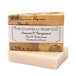 Clovelly Soap Co Natural Handmade Men's Hair & Body Soap Bar with Amyris (West Indian Sandalwood) & Bergamot for all Skin Types 100g