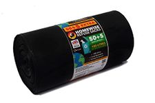 Homewise 55 Extra Bin Bags Heavy Duty 100L Bin Bag Refuse Sacks Pack Of 55 Black Bags For Rubbish Large Bin Bags Eco Friendly for Home Offices & Garden Strong Bin Liners Made from Recycled Material