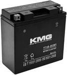 KMG YT14B-BS Battery Compatible with Yamaha 1700 XV17AT Road Star, Silverado 2008-2012 Sealed Maintenance Free 12V Battery High Performance SMF OEM Replacement Powersport Motorcycle ATV Snowmobile