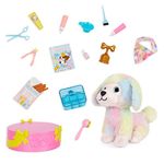 Glitter Girls – 6-Inch Posable Plush Dog – Bendable Legs and Multicolored Fur – Set of Grooming Accessories – Stuffed Animal Poodle – 3 Years + – Wiggles & Grooming Show Set