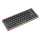 FELiCON-AJAZZ AK33 80% Percent Mechanical Keyboard, TKL Wireless Rechargeable Gaming Keyboard, BT5.0 & Type C Wired Dual Mode Light Up Keyboard 18 Rainbow Backlit Clicky Blue Switch for PC Mac - Black