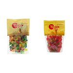 Yupik Candy Gummy Bears 12 Fruit Flavors, 1 Kilogram & Candy Gummy Worms, 1Kg