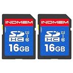 INDMEM 16GB SD Card (2 Pack) - SDHC