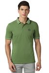 Peter England Men's Solid Regular Fit Polo Shirt (PCKPSRGP483904_Green M)