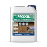 Roxil Enhanced Decking Oil 5L Clear - Weatherproof, Nourish and Protect outdoor wood with added UV protection