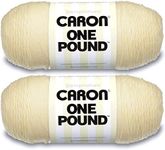 Caron One Pound Cream Yarn - 2 Pack