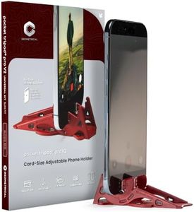 GEOMETRICAL Pocket Tripod PROv2 Universal Kit – Slim Fit Tripod for iPhone & Android, Adjustable Angles – Card-Size, Ultra-Compact Phone Tripod Stand for Photo & Video Creation – Blood Red