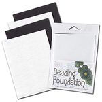 Beadsmith Beading Foundation - For Embroidery Work - Black and White 5.5x4.25 In. (2 of Each Color)