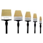 Buildskill Paint Brushes Set, 5-piece Wall Painting Brush Set (1",2",3",4",5"), Smooth Paint Brush, Long & Durable Thickness, Easy to Use, Better Finish, Anti Fatigue Handle, Professional & DIY Use