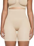 SHAPERX High Waisted Body Shaper Shorts for Women Tummy Control Thigh Slimming Shapewear with Targeted Compression,SZ5810-Beige-3XL