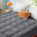 Bedsure Twin Size Mattress Topper - Extra Thick Mattress Pad Cover with 8-21" Deep Pocket, Plush Soft Pillow Top Bed Topper for Back Pain, Overfilled Down Alternative Filling, Grey