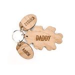 Personalised Daddy Keyring Oak & Acorn | Mummy keychain | present for her or him from child new parent