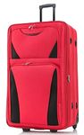 DK Luggage 26" Medium Lightweight Suitcases Expandable Trolley case with 2 Wheels DK16 Red