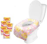 Extra Large Flushable Toilet Seat Covers (Flower 50, Large)